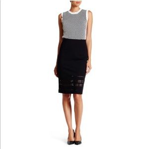 Amanda & Chelsea
Laser Cut Ponte Pencil Skirt